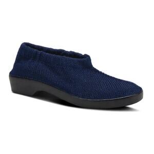 Spring Step Tender Stretch Knit Slip-on Travel Shoes Womens 6.5 / 40 Navy Blue